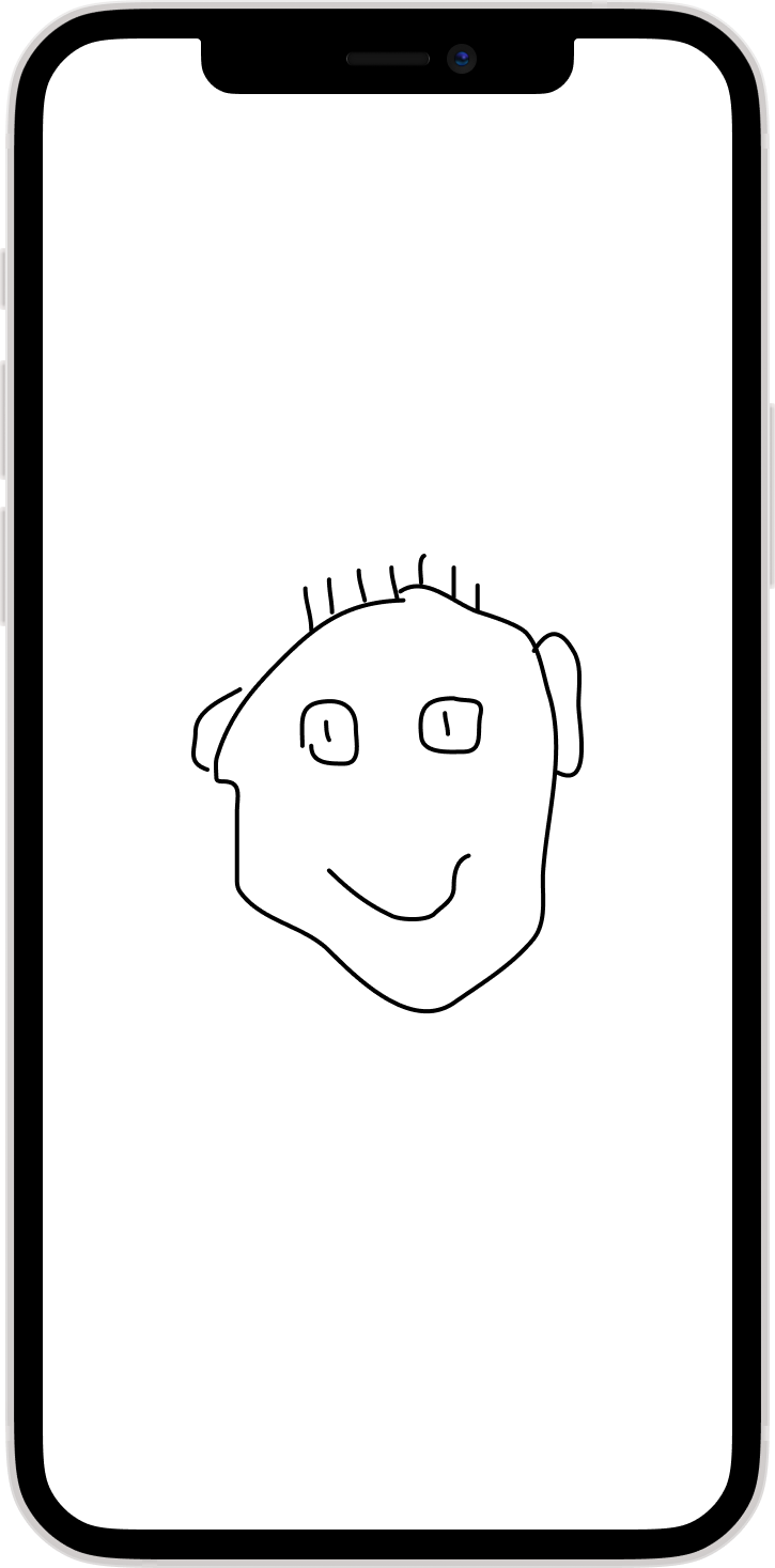 Телефон с рожицей